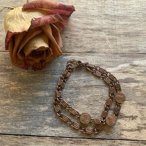 Vintage Copper Coin Bracelet